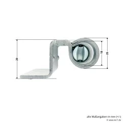 Hörmann Rahmenteil FE Verzinkt, Quadro -Wohnaccessoires 691051 hoermann rahmenteil fe federband verzinkt fuer quadro durchmesser