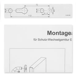 Hörmann Wechselgarnitur D110 Kurzschild PZ, ES1, Edelstahl -Wohnaccessoires 694269 hoermann wechselgarnitur d 110 es 1 mit kurzschild edelstahl anleitung