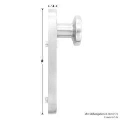 Hörmann Wechselgarnitur D110 Kurzschild PZ, ES1, Edelstahl -Wohnaccessoires 694269 hoermann wechselgarnitur d 110 es 1 mit kurzschild edelstahl knauf masse