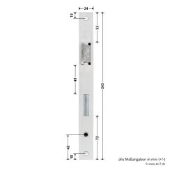 Hörmann Einsteck-Wechselschloss, BKS, Dornmaß 40 Mm -Wohnaccessoires 702402 hoermann einsteck wechselschloss bks dornmass 40 mm masse stulp
