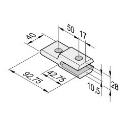 SOMMER Set Torpfostenbeschlag 92/235 Twist XL -Wohnaccessoires 7613v000 sommer set pfostenbeschlag 92 235 twist xl torpfosten anbindung