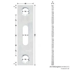 Hörmann Unteres Verschlussstück, Verzinkt -Wohnaccessoires 764237 hoermann unteres verschlussstueck verzinkt masse