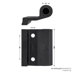 Hörmann Entlastungsrolle Für Kupplung 400 Mm, M12, DIN Links, Zwischenliegend -Wohnaccessoires 772633 hoermann entlastungsrolle 400mm m12 din links zwischenliegend masse bild 2