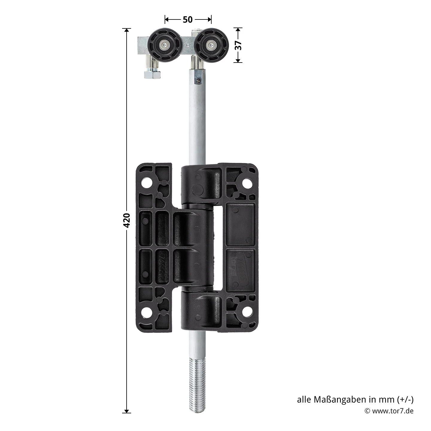 Hörmann Entlastungsrolle Mit Doppel-Bandteil 400 Mm, M12, DIN Links, Aufliegend 6 Hörmann Entlastungsrolle Mit Doppel-Bandteil 400 Mm, M12, DIN Links, Aufliegend – Bild 4