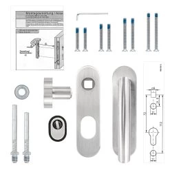 Steinau FS ES1-K Sicherheitsbeschlag, Typ D 510, Edelstahl Matt 15 Steinau FS ES1-K Sicherheitsbeschlag, Typ D 510, Edelstahl Matt -Wohnaccessoires ste810113 steinau fs es1 k sicherheitsbeschlag typ d 510 edelstahl matt lieferumfang