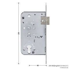 Teckentrup Einsteck-Panikschloss 1013 D BS, Stulp Edelstahl -Wohnaccessoires tec104557 teckentrup einsteck panikschloss 1013 d bs stulp edelstahl din l bemassung