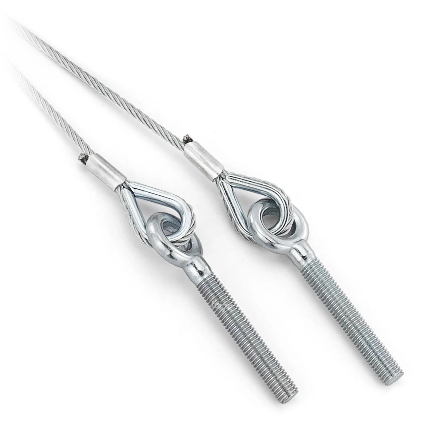 Teckentrup Stahlseil-Paar 4 Mm, Mit Kausche Und Ringschraube 4 Teckentrup Stahlseil-Paar 4 Mm, Mit Kausche Und Ringschraube – Bild 2