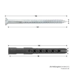 Teckentrup Dübelpack 1 Flg. FSA-Türen, Mauerwerk -Wohnaccessoires tec154084 teckentrup duebelpack 1 flg fsa tueren mauerwerk masse